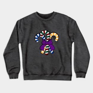 Candy Canes bouquet - purple ribbon Crewneck Sweatshirt